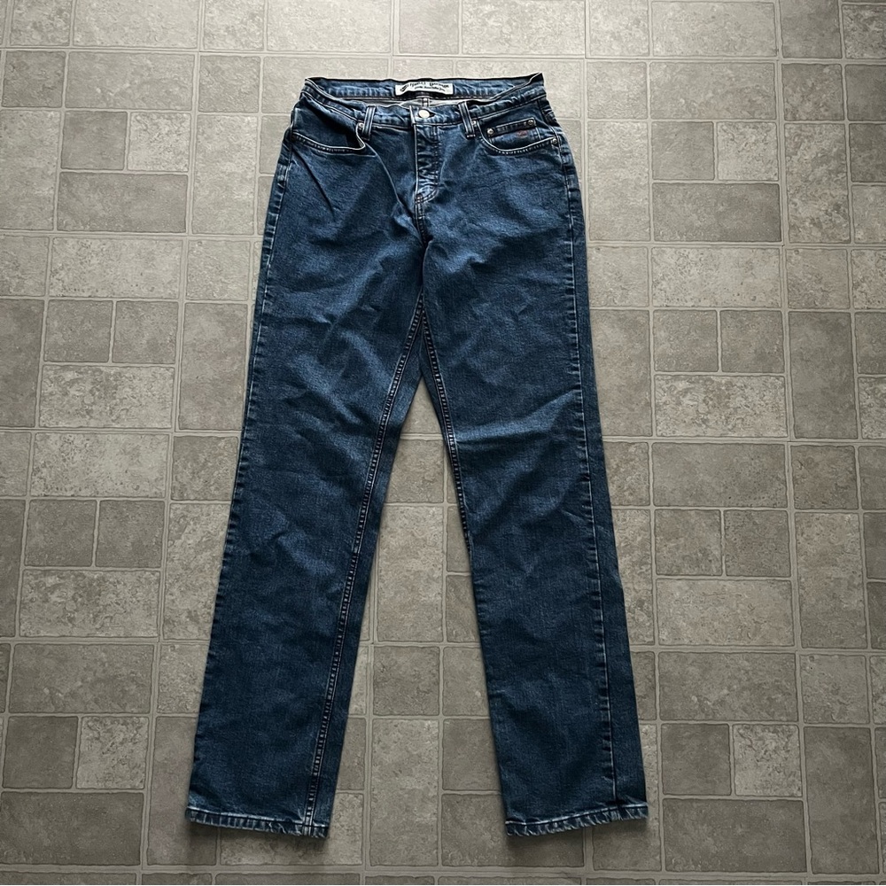 Harley Davidson dark wash blue straight leg jeans women’s size 10 L